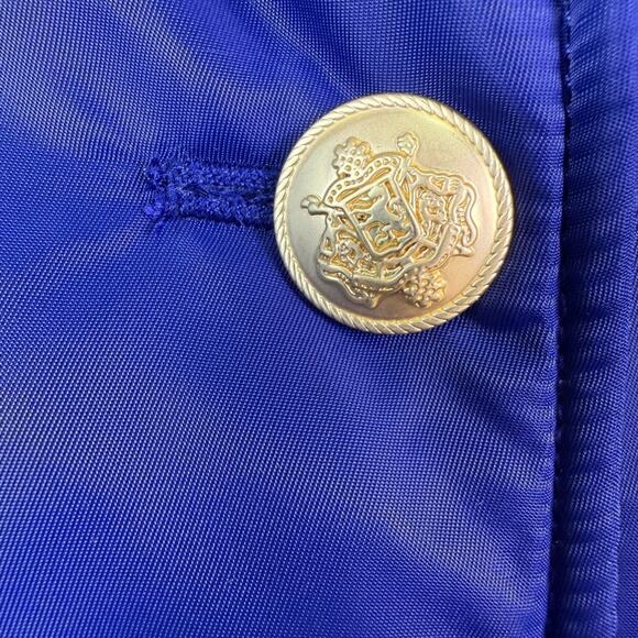 NWT J. Crew Peacoat Puffer Jacket In Lightweight Shiny Nylon Blue Size Small - Picture 3 of 12